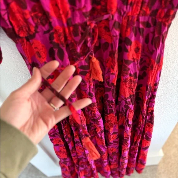 Showpo Vibrant Red and Purple Midi Dress - Picture 7 of 9
